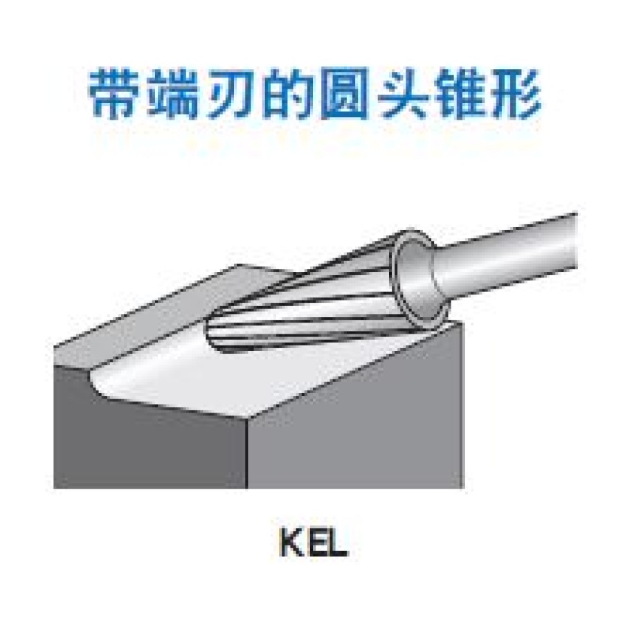 KEL 帶端刃的圓頭錐形